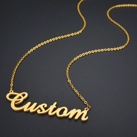 Custom Personalized Name Necklace Rose Gold Silver - Picture 3 of 13